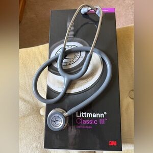 Gray Stethoscope with Stainless Steel Chestpiece
